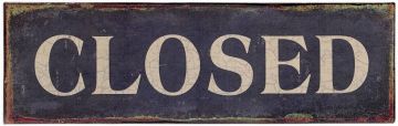 Emaille Schild CLOSED