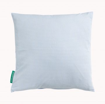$$ Kopfkissen hellblau kariert No. 53189