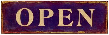 Emaille Schild OPEN